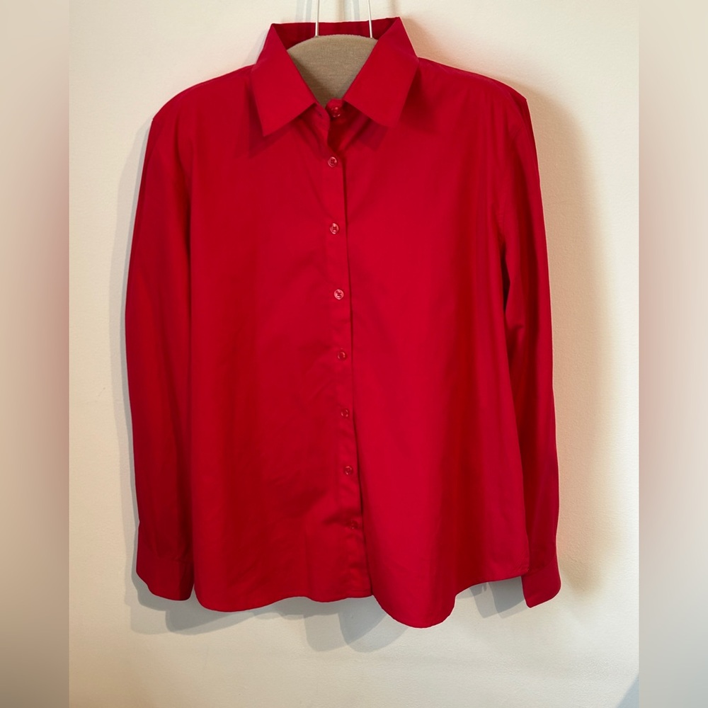 Women’s Orvis Size 16 Red Button Down  Long Sleeve EUC